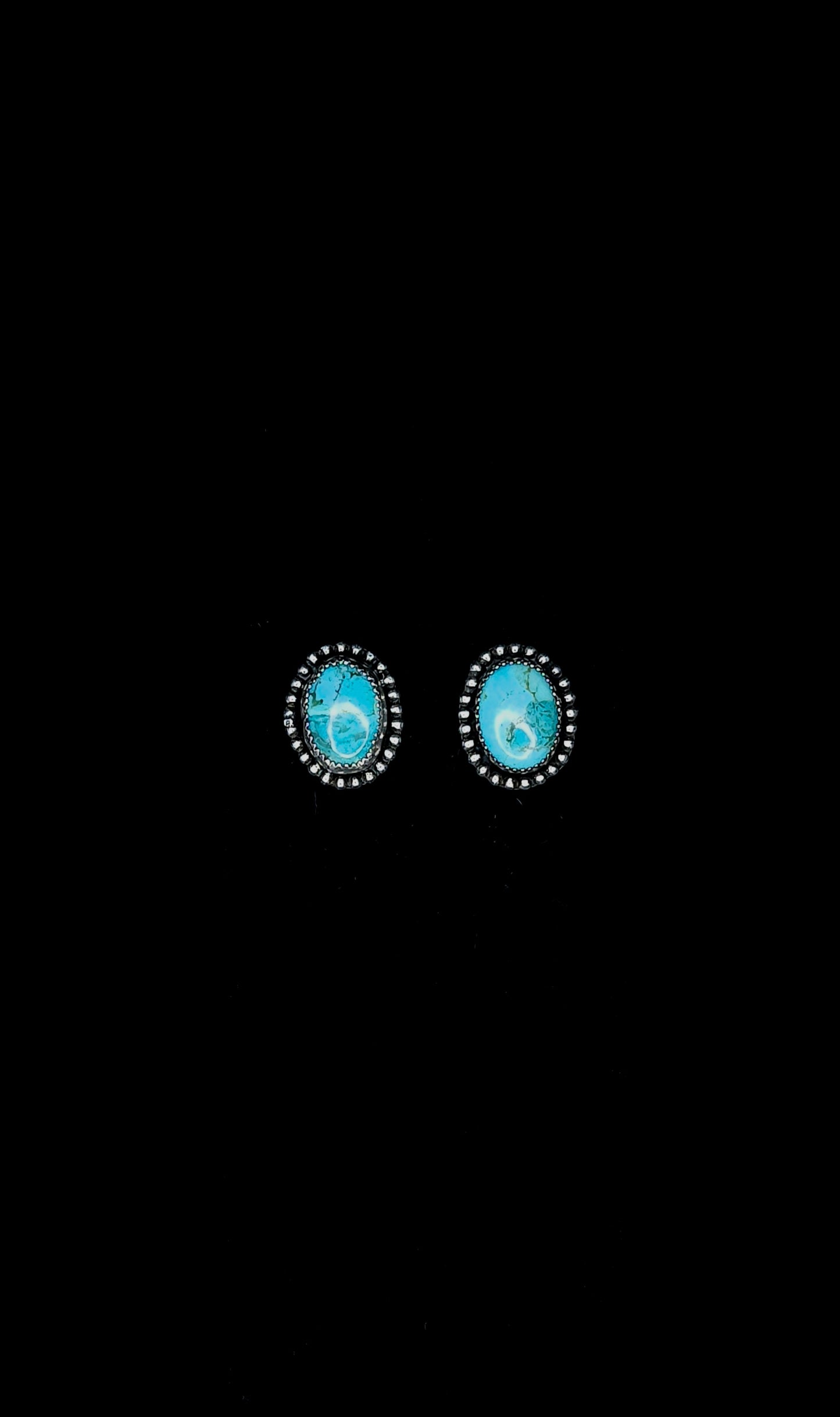 Beaded Turquoise Studs