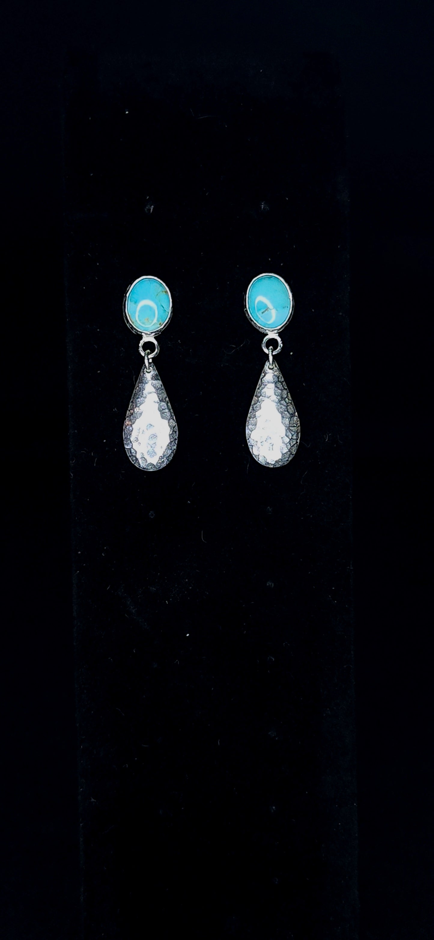 Turquoise Puff Earrings