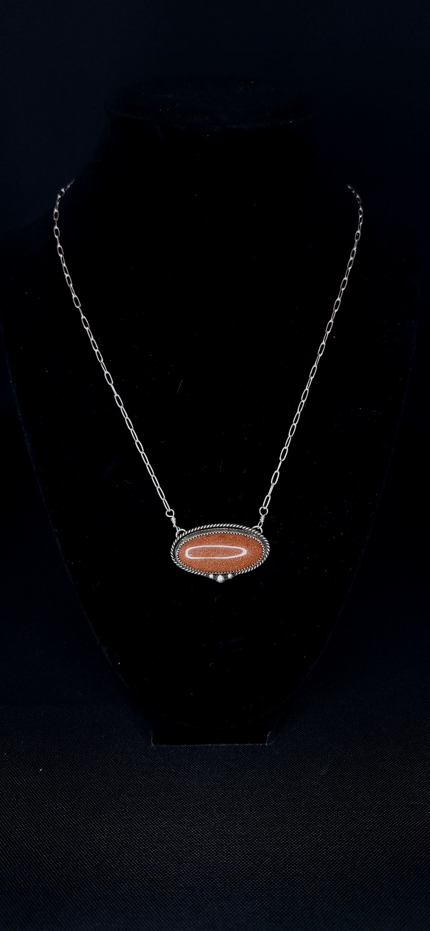 Goldstone Twisted Pendant