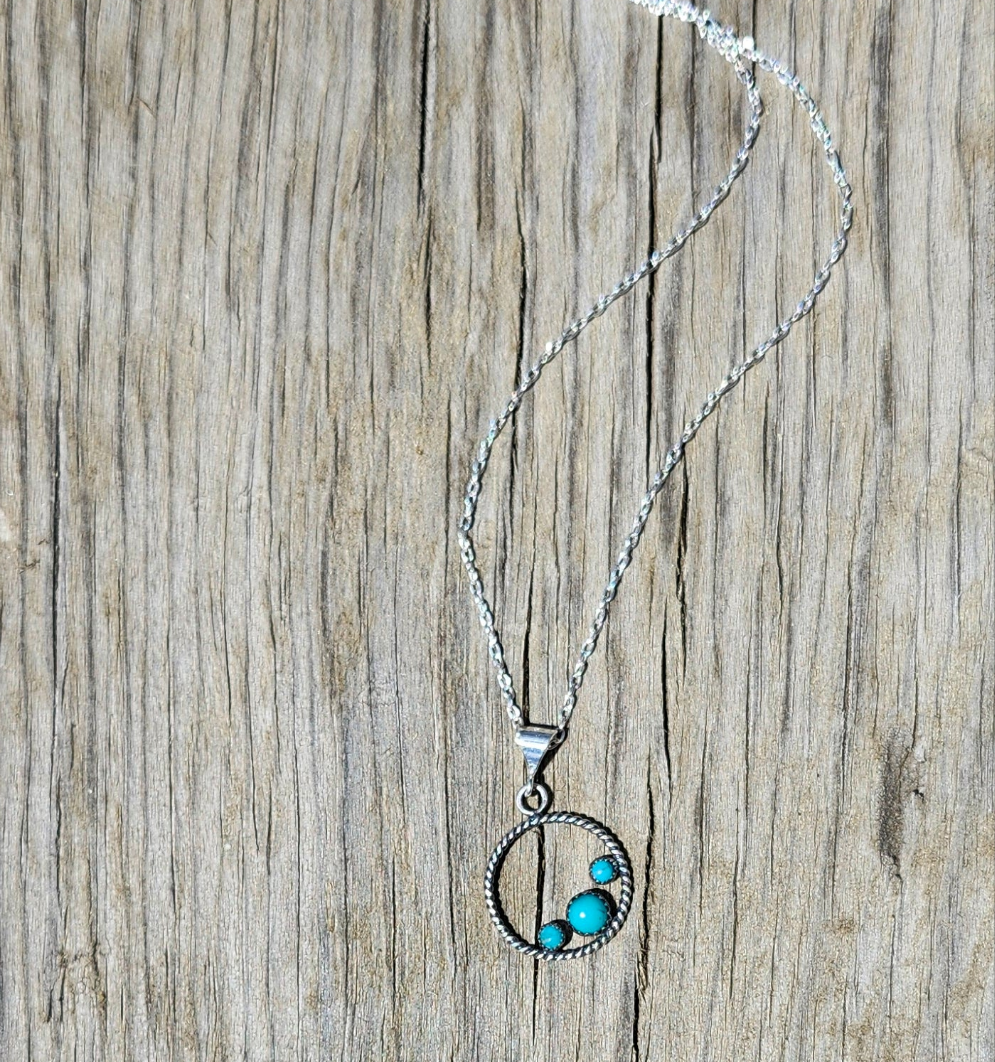 Reata Necklace with Tres Turquoise