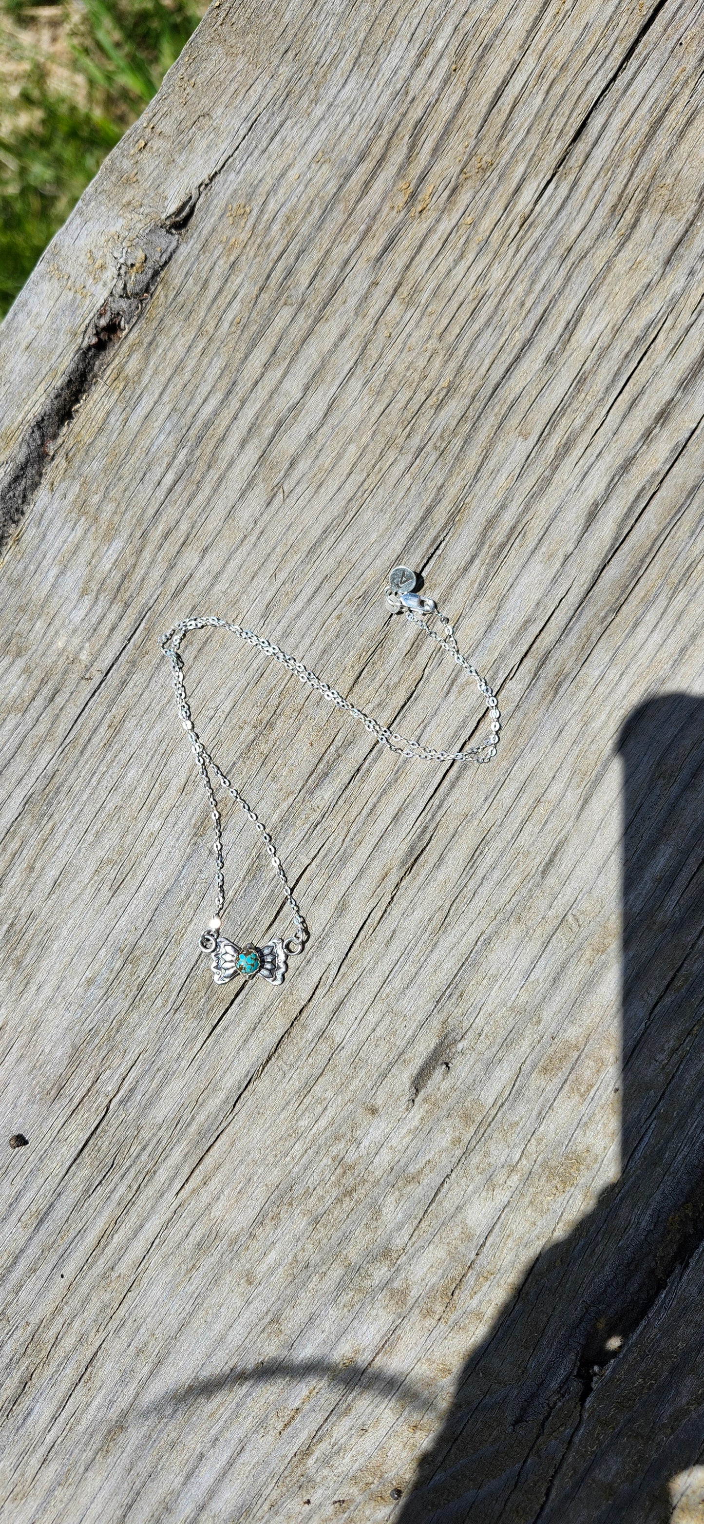 Butterfly Concho Necklace with turquoise