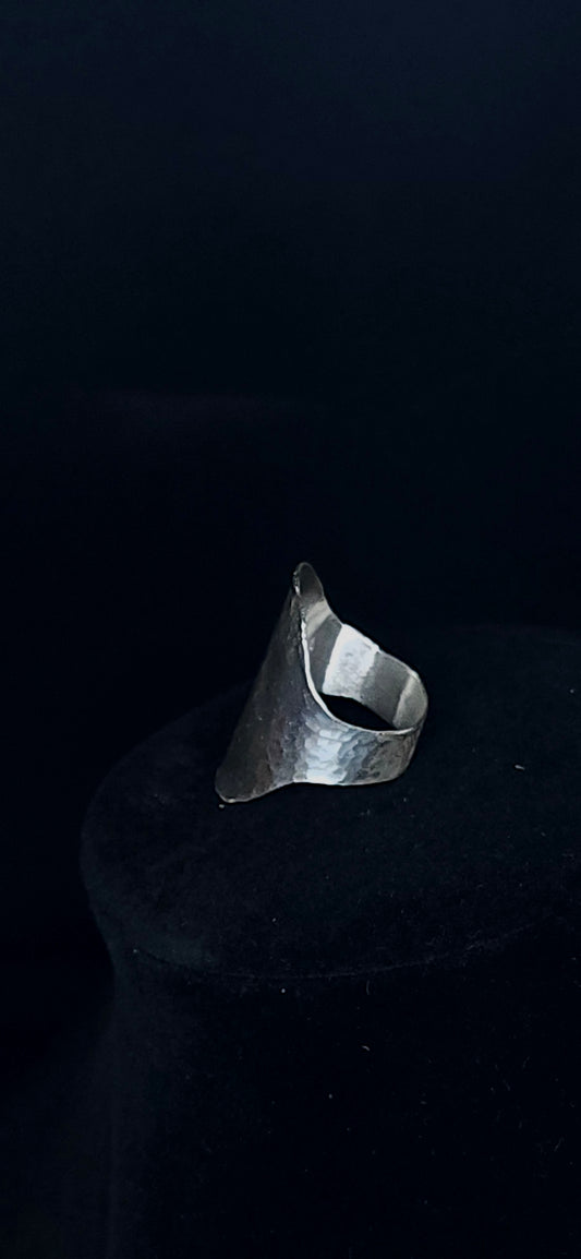 Hammered Saddle Ring