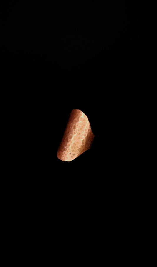 Copper Hammered Saddle Ring