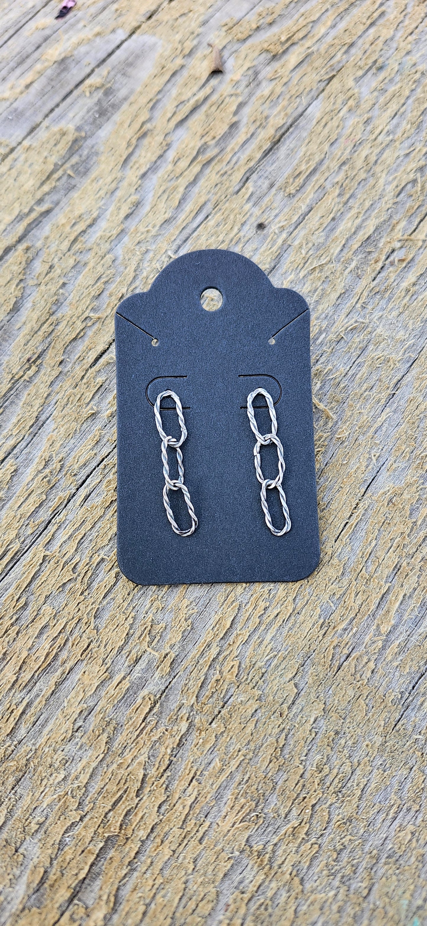 Twisted wire paperclip earrings