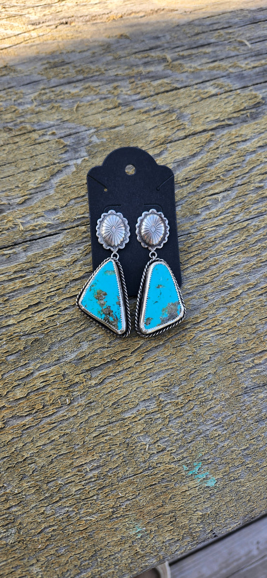Concho and turquoise Earrings