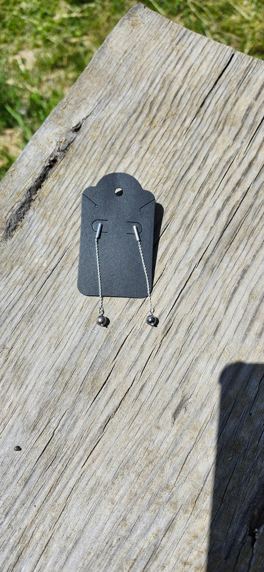 Navajo Pearl Dangle Earrings
